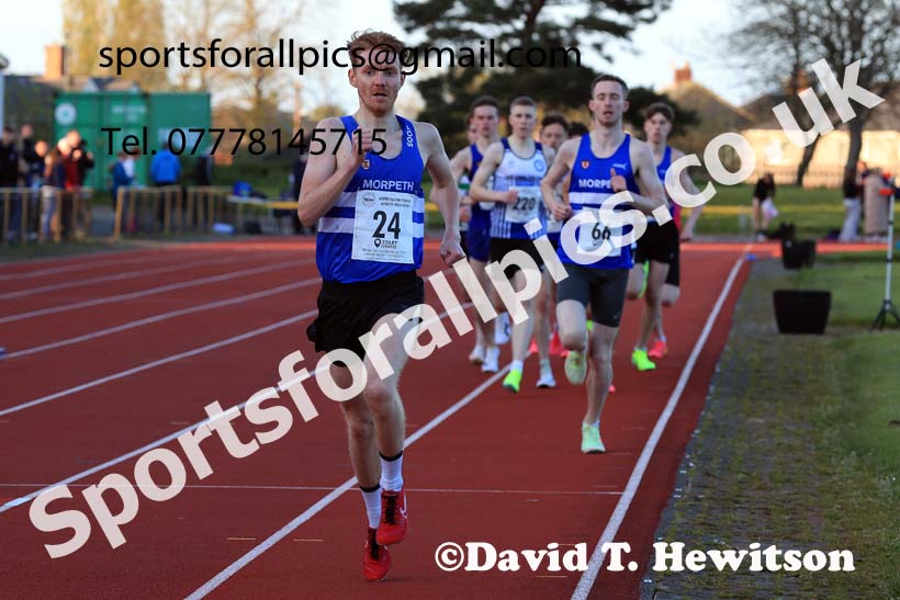 1500 metres, 2024 NEGP 1, Monkton Stadium, Jarrow. Photo: David T. Hewitson/Sports for All Pics